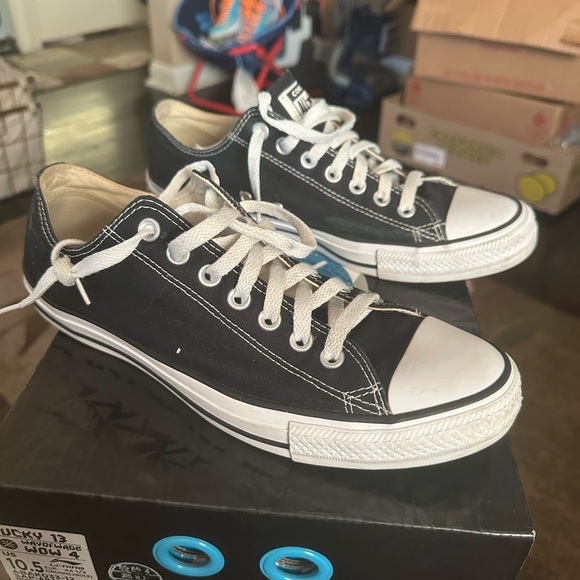 Converse Black and White All Star Sneakers - Picture 2 of 6